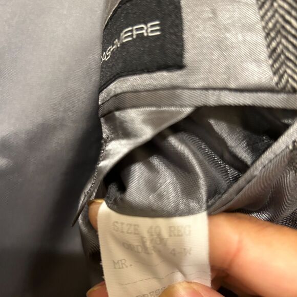 Perlis New Orleans 100% Cashmere Herringbone 2 Button Blazer Sport Coat Mens 40R - Picture 8 of 9